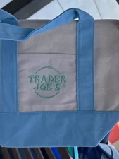 New With Tag Trader Joe’s Mini Pastel Canvas Tote Bag  Amethyst