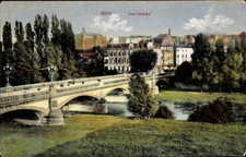 Ak Zeitz im Burgenlandkreis, Aue-Brücke, Stadtansicht,... - 4730450