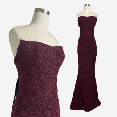 Wolf & Badger Angelika Jozefczyk Burgundy Glitter Moon formal gown bridesmaid 2