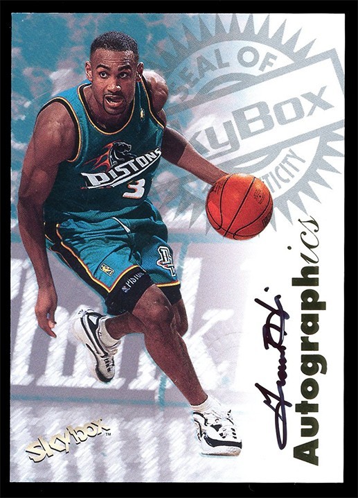 199798 Skybox Autographics Grant Hill On Card Auto NmMtMt a0103 G2U