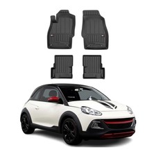 OMAC Gummi Fußmatten für Opel Adam 2012-2019 Premium TPE 3D Automatten 4tlg