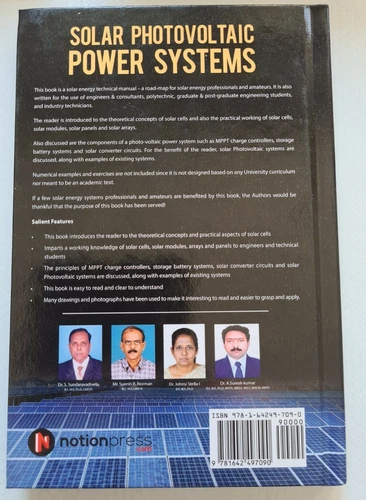 Solar Photovoltaic Power Systems: Principles, Design and Applications by Dr Sund - Picture 2 of 2