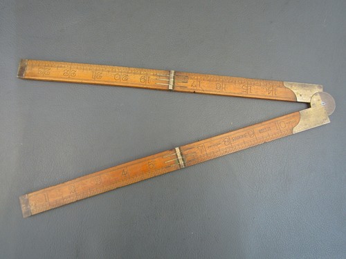 Vintage Jennings advertising boxwood brass 4 fold 24" rule ruler No 1380 Rabone - Picture 4 of 12