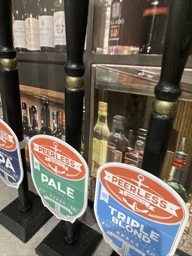 Dummy beer pump X 3 pub home bar mancave real ale genuine badges Brewery New - Picture 6 of 8