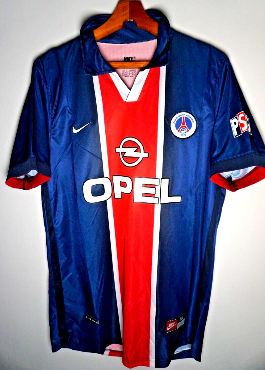 Vintage Paris Saint Germain Nike Soccer Jersey XL Mens Opel Vintage Paris Saint Germain Nike Soccer Jersey XL Mens Opel