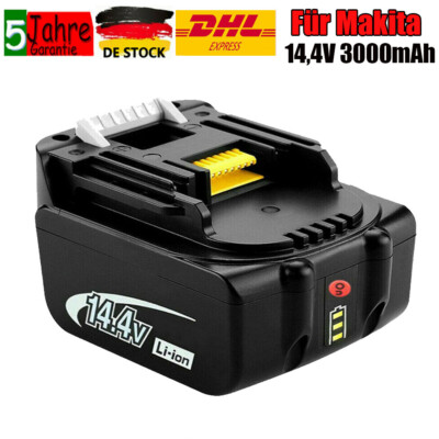 14,4V 5Ah Ersatzakku Für Makita - Lithium-Ionen, Kompatibel Mit BL1430, BL1440, BL1415N Uvm., Mit LED-Ladeanzeige