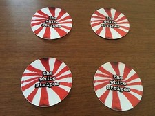 THE WHITE STRIPES Official Lot 4 Stickers CLASSIC PEPPERMINT Logo Third Man/V2