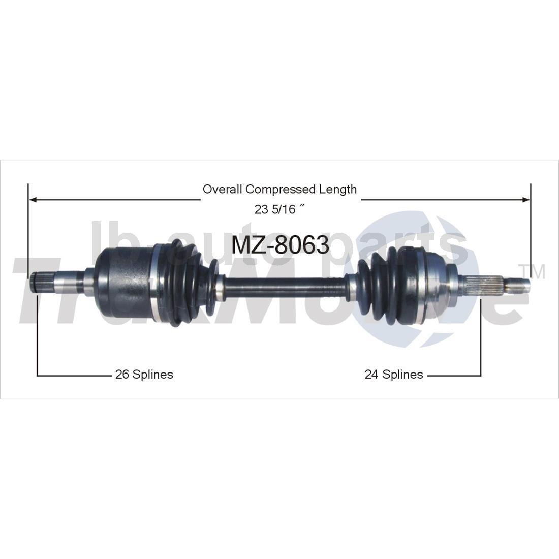 For Mazda 323 2X TrakMotive Front Left Front Right CV Axle Shaft