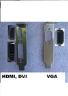 Low Profile Bracket Kit HDMI & DVI & VGA for Half Height Graphics Video Cards