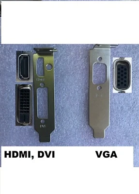 GENERIC Low Profile Bracket Kit HDMI DVI & VGA for Half Height Graphics PCIE Video Cards