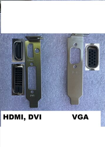 Low Profile Bracket Kit HDMI DVI & VGA for Half Height Graphics MSI Video Cards - Picture 1 of 8