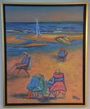 Beth Riso Original Fine Art Oil Painting - September at Linnell Landing