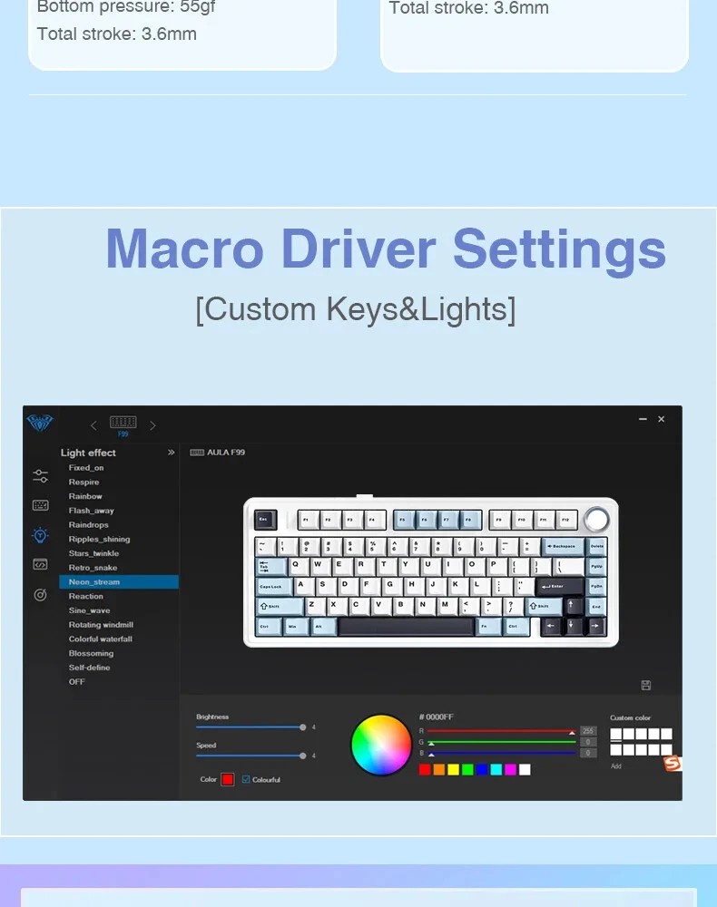 Mechanical Keyboard 2.4G Wireless/Bluetooth/Wired RGB PBT 75% Layout Pc Keyboard