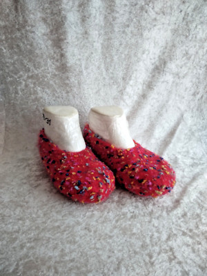 Filzpuschen Filzpantoffeln Filzschuhe Hausschuhe, Kinderschuhe Gr. 30/31 rot