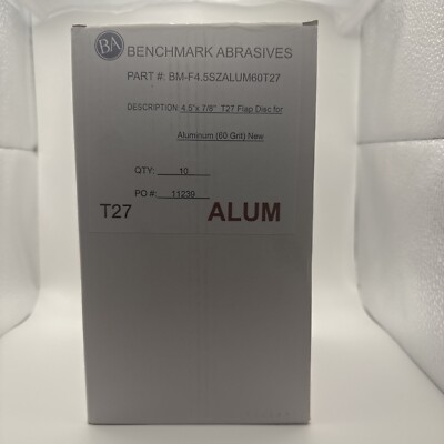 Benchmark Abrasives T27 Aluminum Flap Disc 4.5x7 8 36 Grit