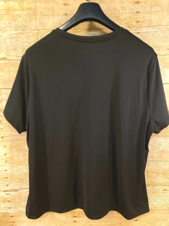 JMS JUST MY SIZE TOP BLUSA MUJER 3X ACTIVE ATLÉTICA SS CUELLO EN V NEGRA 💗COMO NUEVA💗 Foto 3 de 4