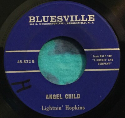 Lightnin Hopkins  45   Sinners Prayer / Angel Child  RARE  Error  BLUESVILLE 