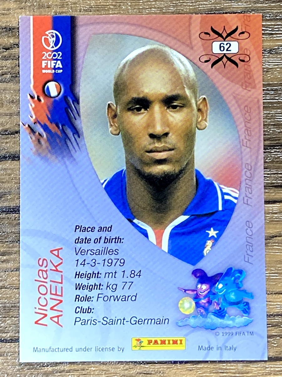 Free Shipping! Panini 2002 FIFA World Cup Card No.62 Nicola Anelka