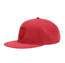 Puma Ferrari LS FB Rosso Corsa Flat Brim Red Baseball Hat Adult Strap Back Cap