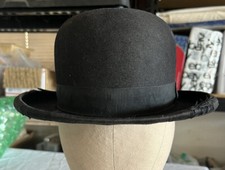 Antique Ratty Edison Sumbro Bowler Derby Cowboy Gunfighter Hat Size 6 7/8