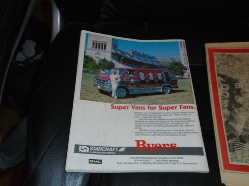 1984 INDIANA AT OHIO STATE COLLEGE FOOTBALL PROGRAM - Picture 2 of 2