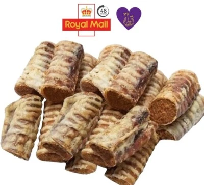 STEP INTO PETS WORLD Meat Filled Trachea 100% Natural Meaty Trachea Dog Treat Long Lasting Chew