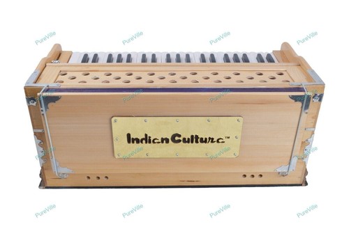 Best Harmonium 9 Stopper Chudidaar Multi Bellows 42 Key Two Reed Baja With Bag - Bild 4 von 18