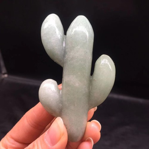 Natural Green Aventurine Quartz Carved Cryst Cactus Healing Decoration Reiki 1Pc - Picture 17 of 23
