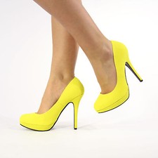 Womens Stiletto High Heel Platform Court Shoes Pumps Patent Ladies 3-8