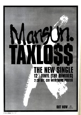 K7 ADVERT 15X11 MANSUN : TAXLOSS SINGLE