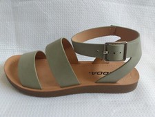 SODA-DOZEN-SAGE NUBUCK PU WRAP CASUAL Reflect Comfort Women Ankle Strap Sandal