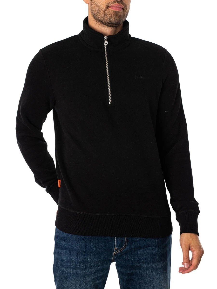 Half zip sweatshirt black sale