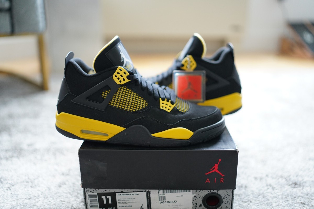 Size 11 - Nike Air Jordan 4 Thunder Retro Og 2012 Brand New | eBay