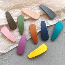 1x Candy Color Matte Mini Hair Clip Waterdrop Barrette Girl Hairpins Hairgrips H