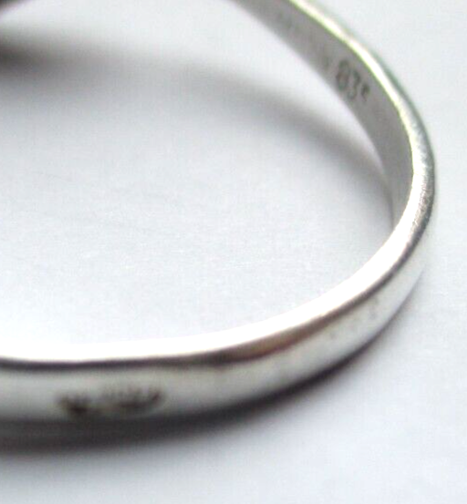 Bague En Argent Vintage émail Noir - Taille 57, Parfait état, Bijou Unique Et élégant
