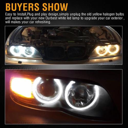 2x Standlicht Ringe Angel Eyes für BMW E39 E53 E60 E61 E63 E64 E65 E66 DE - Bild 2 von 8