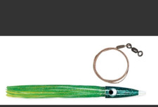 C&H WAHOO WACKER LURE, GREEN/YELLOW CH-WRCC-04