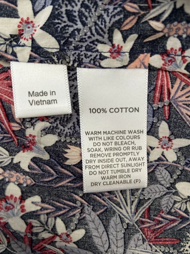 SPORTSCRAFT Liberty [Size 10] Navy floral cotton  shirt  (A465) - Picture 5 of 5