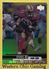 1999 Upper Deck Encore J.J. Stokes #154 F/X #009/100 MADE