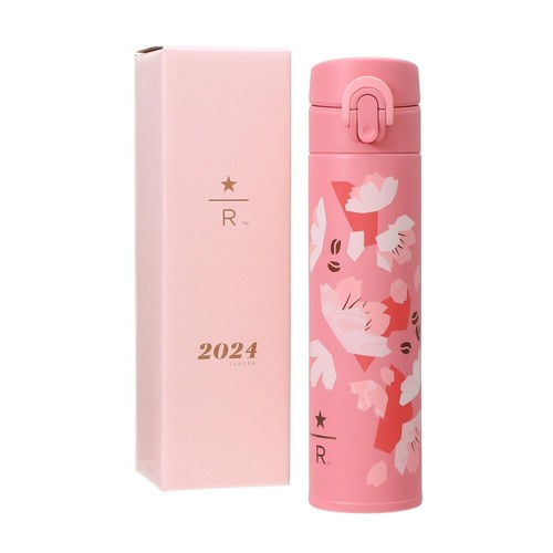 STARBUCKS RESERVE ROASTERY TOKYO Slim Handy SS Bottle SAKURA 2024 400ml JAPAN - Picture 11 of 14