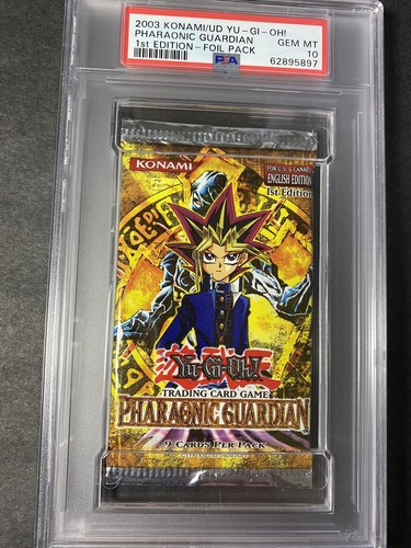 Yugioh PSA 10 Pharaonic Guardian PGD 1st Edition English Booster Pack - Picture 2 of 3