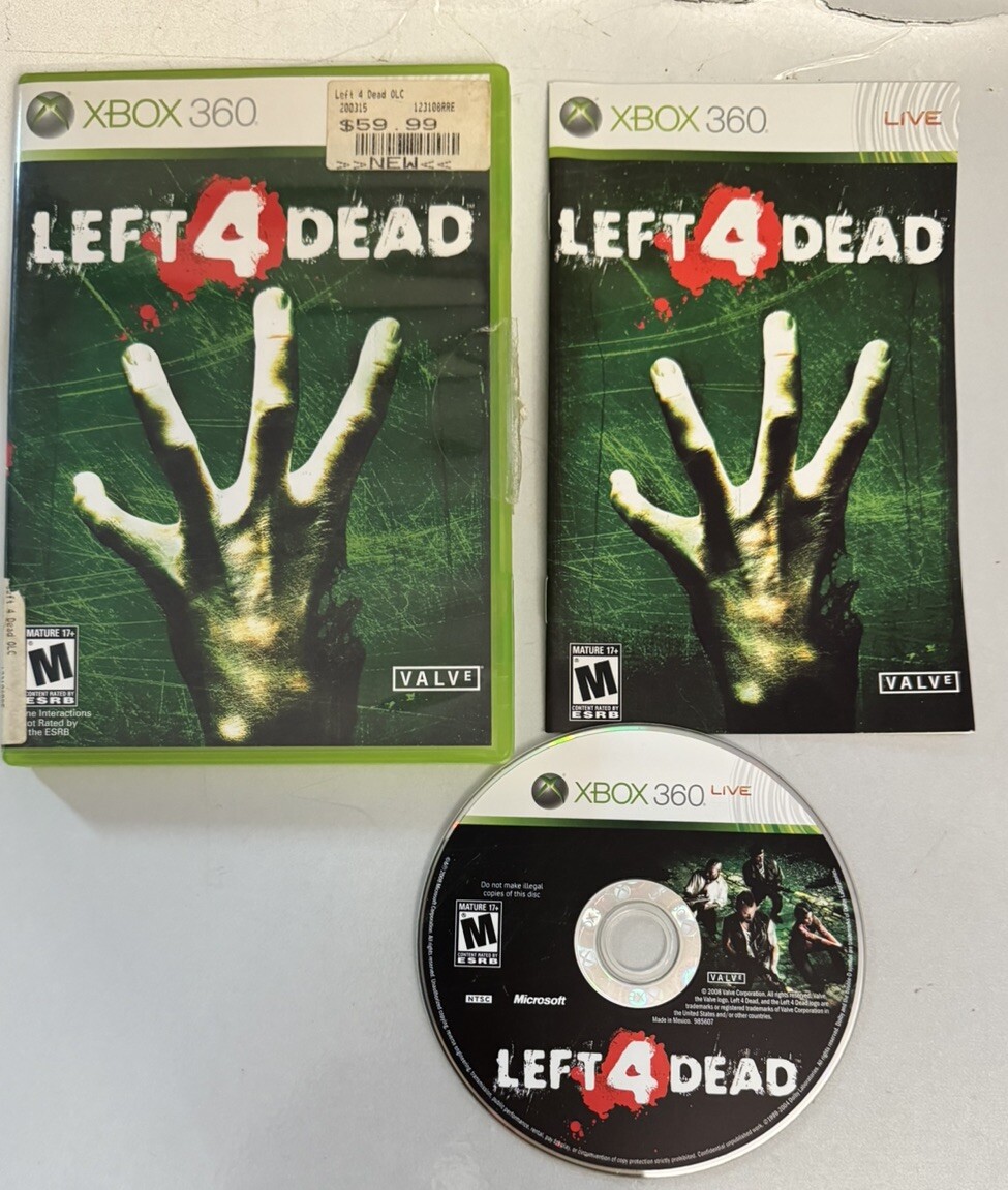 LEFT 4 DEAD XBOX 360 Complete CIB Free Ship USA Backwards