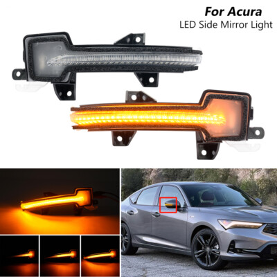 适用于2023 年以上讴歌Integra 顺序透明LED 侧镜转向信号灯| eBay