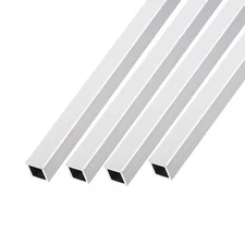 4Pcs Square Aluminum Tube 8mm x 8mm x 1mm x 300mm 6063 Aluminum Tubing