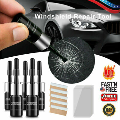 5pack Car Windshield Broken Glass Repair Liquid Glass Scratch Crack Repair Tool