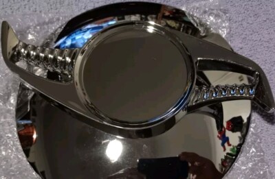 LUXOR Set 4 Chrome 2 Wing BOLT ON WIRE Spoke WHEEL SPINNERS & CENTER CAPS NEW