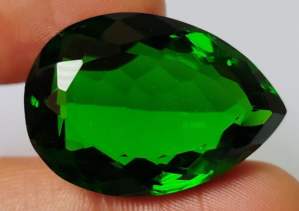 AAA+ Large Green Moldavite 71.95 Ct. Pear Cut Loose Gemstone for Ring & Pendant - Image 2 of 4