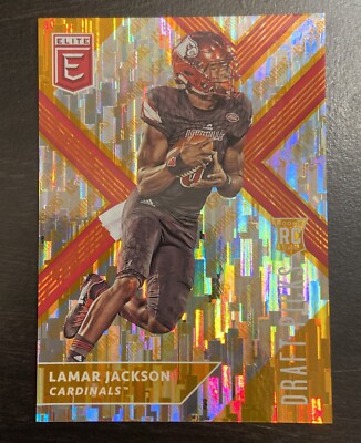 2018 Panini Elite Draft Picks Aspirations Orange Variation Lamar Jackson (RC)