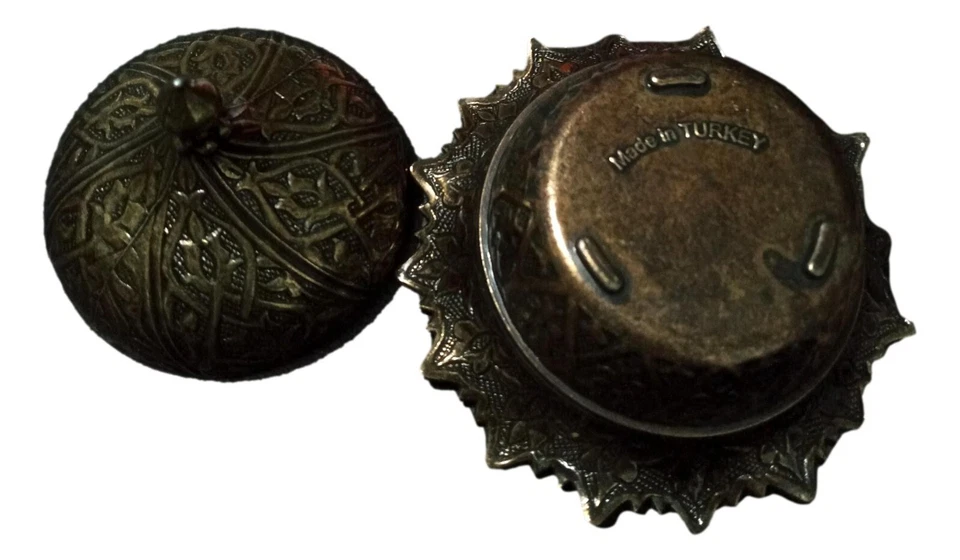 Традиционный турецкий наслаждение сахара конфеты чаша с крышкой декоративная металлическая чаша - Изображение 3 из 3