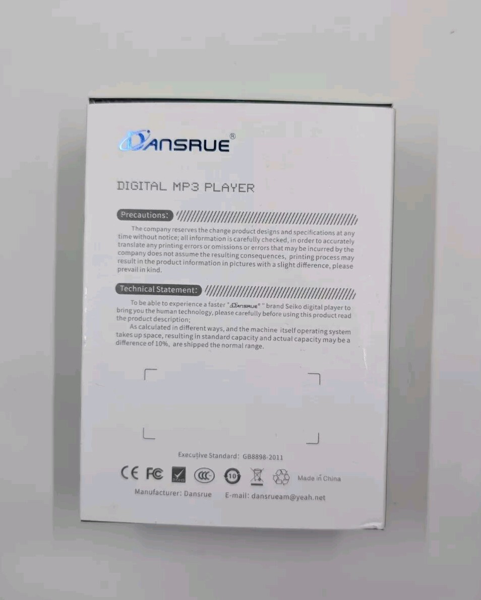 Dansrue M01 Silver 8GB Display Screen Touch buttons Digital